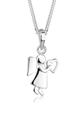 Produktbild von Elli Halskette Damen Engel Herz Talisman 925 Silber (45 cm)