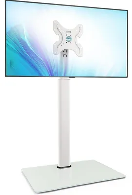 Produktbild von TV Bodenständer höhenverstellbar schwenkbar neigbar 19-42 Zoll bis 35kg VESA 200x200 Weiß