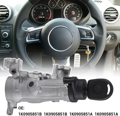 Produktbild von Zündschloss Schlüssel Schliesszylinder für VW Passat Golf 5 6 Audi A3 1K0905851B