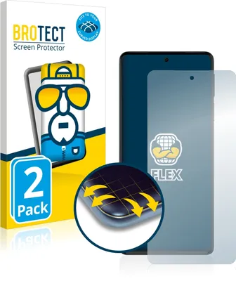 Produktbild von 2x BROTECT Fullscreen Schutzfolie für Motorola Edge 30 Pro Displayschutz Folie Fullcover Klar Transparent