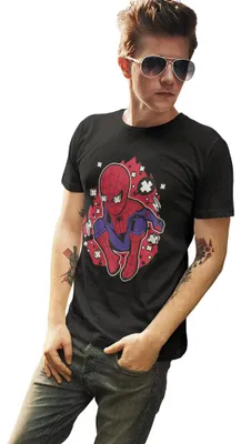 Produktbild von D&B Uni Polo PC00105 Spiderman Schwarz-Größe L