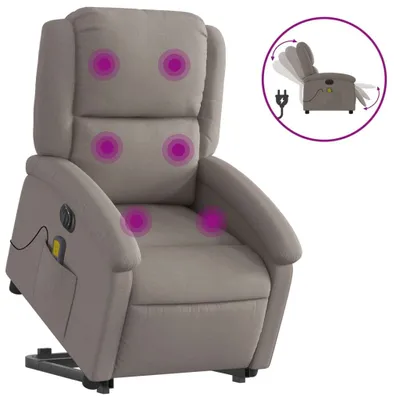 Produktbild von Elektrischer Massagesessel mit Aufstehhilfe Taupe Stoff