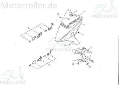 Produktbild von SMC Kontra B 50 Blinkergehäuse 50ccm 2Takt 55361-NAF-00 Motorroller.de rechts vorn Blinkerabdeckung Blinker-Gehäuse Blinkerverkleidung Scooter Service
