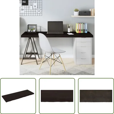 Produktbild von The Living Store Tischplatte Dunkelbraun 160x60x(2-6)cm Massivholz Eiche