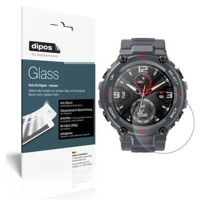 Obrázok produktu pre 2x ochranná fólia pre Amazfit T-Rex Smartwatch matná - proti nárazom 9H fólia dipos Glass plastové sklo