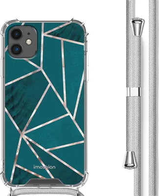 Image de étui imoshion Design avec cordon pour l'Apple iPhone 11 - Vert pétrole Graphique