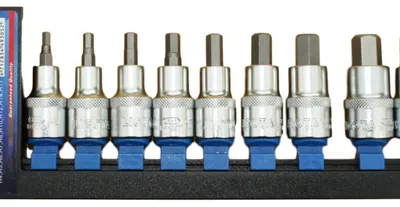 Image de Coffret de Douilles Hexagonales, 9 Pièces, H4-H17, 1/2 Pouce