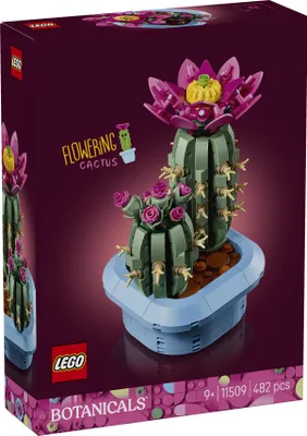 Produktbild von LEGO Botanicals Blühender Kaktus - Kunstblumen Set mit Topfpflanzen mit 2 Kakteen & künstlichen Blüten - DIY Deko Bastelset - Geschenk für Mädchen ab 9 Jahren & erwachsene Pflanzenfans - 11509