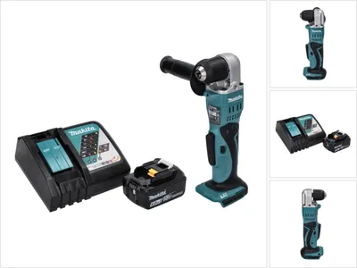 Obrázek produktu pro Akumulátorová úhlová vrtačka Makita DDA 351 RG1 18 V 13,5 Nm + 1x akumulátor 6,0 Ah + nabíječka.