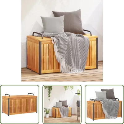 Produktbild von The Living Store Gartenbox 85x45x45/53 cm Massivholz Akazie und Stahl