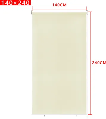 Obrázok produktu pre XMTECH Vonkajšia roleta Vertikálna markíza Balkónová roleta Vonkajšia roleta Ochrana pred slnkom Tepelná funkcia Béžová, 140x240cm