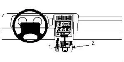 Produktbild von Brodit ProClip Fahrzeughalter 832460 - Konsolenbefestigung - Jeep Cherokee 97-01