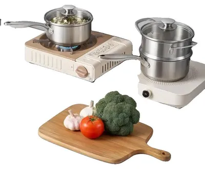 Obrázek produktu pro Nádobí na vaření, skleněná poklice, ergonomická rukojeť, bílá barva