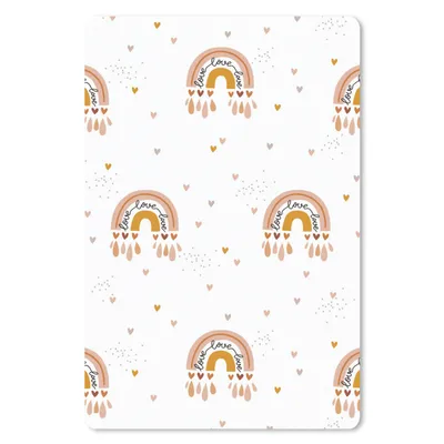 Produktbild von MuchoWow® Mauspad Mousepad Muster - Regenbogen - Herzen 18x27 cm - Mousepads - Maus Mat - Pad - Mausunterlage