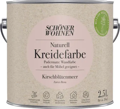 Produktbild von Schöner Wohnen Naturell Kreidefarbe 2,5 Ltr. Kirschblütenmeer zartes Rosa