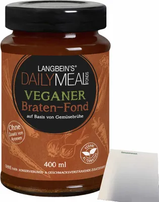 Produktbild von Langbeins DailyMeal Veganer Braten-Fond (400ml Glas) + usy Block