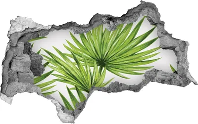 Produktbild von Selbstklebender Loch-3D-Aufkleber 95x73 cm tropische Pflanzen