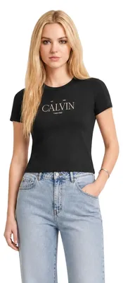 Produktbild von Calvin Klein Jeans 519913 Damen T-Shirt Schwarz : Größe - L Größe: L