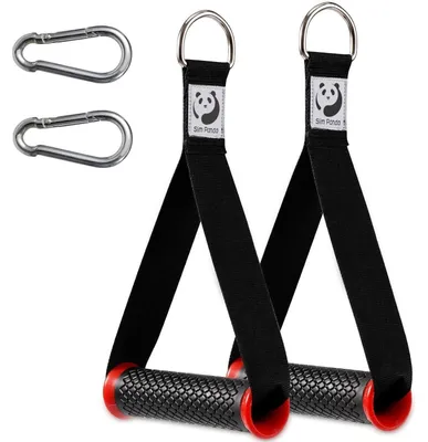 Produktbild von Latzuggriffe 2 Stück Rot für Seilzug & Fitnessbänder
