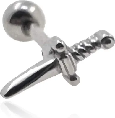 Produktbild von Helix Ohrpiercing 316L Chirurgenstahl mit Schwert