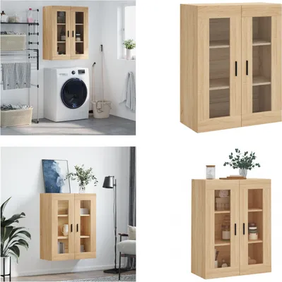 Produktbild von vidaXL Wandschrank Sonoma Eiche 69,5x34x90 cm - Wandschrank - Wandschränke - Schrank - Lagerschrank