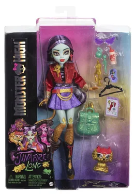 Produktbild von Monster High Jinafire Long Modepuppe mit Haustierhund Cloudy „Yun Yun“ und 7 Accessoires, Modepuppe, Weiblich, 4 Jahr(e), Junge/Mädchen, 290 mm, 250 g