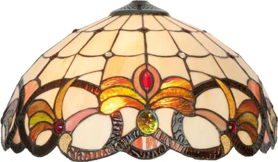 Produktbild von Clayre & Eef Lampenschirm Tiffany Ø 40 cm Beige Braun Glas