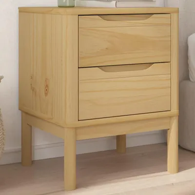 Zdjęcie produktu dla vidaXL Szafka nocna wosk brązowy 45x39x57 cm lite drewno sosnowe