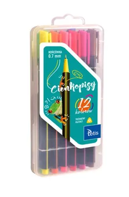 Obrázok produktu pre Cienkopis trójkątny 0,7 mm 12 kolorów