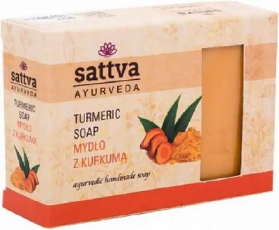 Produktbild von KURKUMA-KÖRPERSEIFE IN STÜCKFORM 125 g – SATTVA (AYURVEDA)