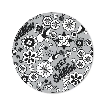 Produktbild von MuchoWow® Mauspad Mousepad Blumen - Muster - Zitate 20x20 cm - Mousepads - Maus Mat - Pad - Mausunterlage - Schreibtischmatte