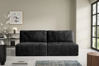 Produktbild von Intenso Modular Cord Schlafsofa mit Schlaffunktion BERGE, Schwarz