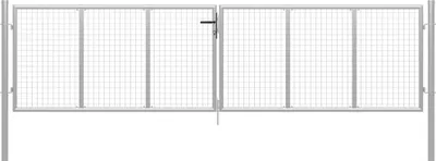 Obrázek produktu pro Zahradní brána pozinkovaná ocel 400 x 100 cm stříbrná