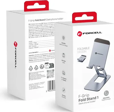 Produktbild von FORCELL F-GRIP Fold Stand 1 Schreibtischhalterung grau