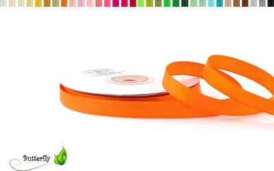 Produktbild von 25m Rolle Ripsband 10mm, Farbauswahl:orange 668