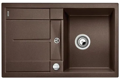 Zdjęcie produktu dla Blanco Metra 45 - Zlewozmywak silgranitowy, 770x490 mm, z kontrolą odpływu, czarny 525917