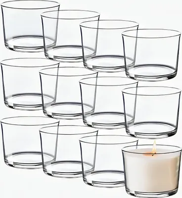 Produktbild von Gläser Set Teelichthalter 12 STK. Kerzengläser 150ml Klar 82x58mm Windlicht Glas