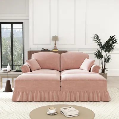 Zdjęcie produktu dla Sofa-łóżko - Łóżko tapicerowane - Fotel-łóżko - Łóżko gościnne - Sofa rozkładana - Tkanina welurowa