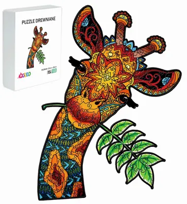 Obrázek produktu pro Pasjo24 Dřevěná puzzle žirafa, 123 dílků, dárek pro děti