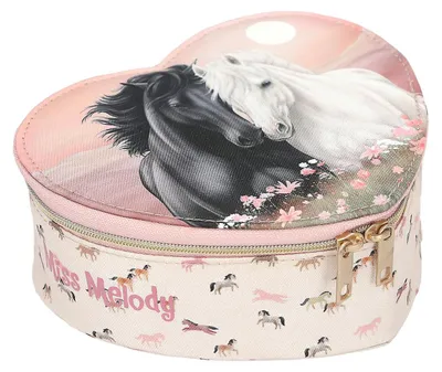 Image de Boîte à bijoux Depesche pour enfants BLOSSOM PONY, motif cheval rose