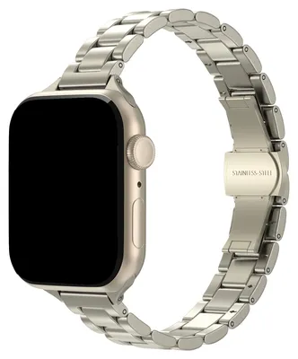 Obrázok produktu pre Watch 1 - 38 mm, Watch 2 - 38 mm, Watch 38 mm, Watch 3 - 38 mm, Watch 40 mm, Watch 41 mm, Watch 10 - 42 mm, Watch 9 - 41 mm, Watch SE 2023 - 40 mm, Watch SE 40 mm, Watch SE 2022 - 40 mm, Watch 4 - 40 mm, Watch 8 - 41 mm, Watch 5 - 40 mm, Watch 6 - 40 mm, Watch 7 - 41 mm Remienok: Selencia Schlankes Stahlgliederband