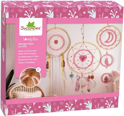 Produktbild von Traumfänger Bastelset Lovely Box Sycomore, Rotin, Inklusive Zubehör, Ab 8 Jahren