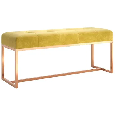 Obrázek produktu pro vidaXL Lavice hořčicově žlutá 110x36x45 cm Velvet