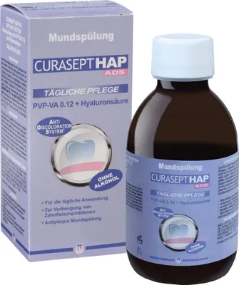 Zdjęcie produktu dla Curasept Hap012 Pvp-VA 0.12+Hyaluron Płyn do płukania ust 200 ml