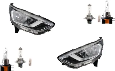 Produktbild von Johns, Scheinwerfer Halogen links rechts Set passend für Ford Transit mit Leuchtmitteln 2278796 KT1B13W030AD 2278794 KT1B13W029AS