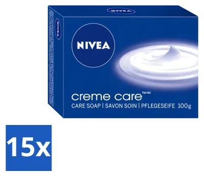 Image de 15 savons Nivea Creme Care - 100 g - Pack économique - 15 pièces