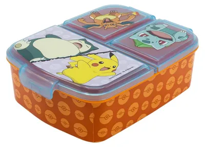 Produktbild von Lunchbox – Pokémon-Brotbox – 3 Fächer – Für Kinder – BPA-frei