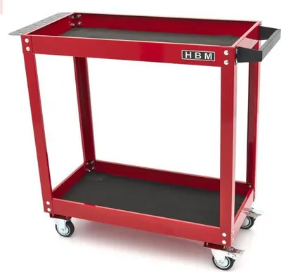 Produktbild von HBM mobiler Werkzeugwagen, 2-stöckig, rot