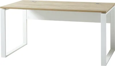 Produktbild von Büro Schreibtisch in Navarra Eiche Nb. und weiß GENT-01 BxHxT ca. 158x75x79cm