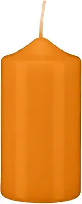 Produktbild von Stumpen Kerzen Mango Orange 30 x Ø 10 cm, 6 Stück getauchte Stumpenkerzen mit Spitzkopf in RAL Qualität